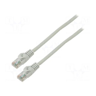 Patch cord | U/UTP | 6 | stranded | CCA | PVC | grey | 0.5m | 26AWG | Cores: 8