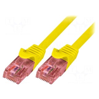 Patch cord | U/UTP | 6 | stranded | Cu | LSZH | yellow | 5m | 26AWG