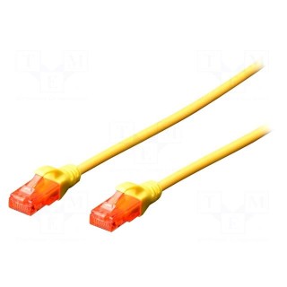 Patch cord | U/UTP | 6 | stranded | Cu | LSZH | yellow | 3m | 26AWG