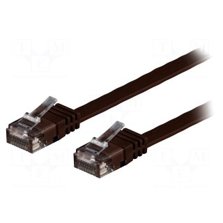 Patch cord | U/UTP | 6 | stranded | Cu | PVC | dark brown | 0.5m | 32AWG