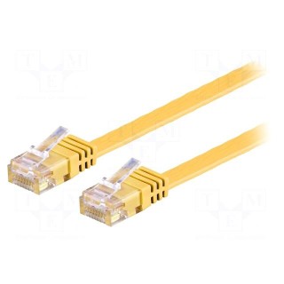 Patch cord | U/UTP | 6 | stranded | Cu | PVC | yellow | Len: 0.5m | 32AWG