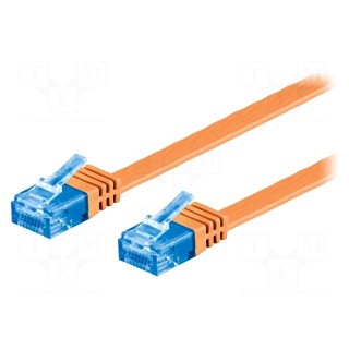 Patch cord | U/UTP | 6a | stranded | Cu | PVC | orange | 0.5m | 32AWG