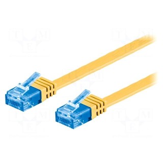 Patch cord | U/UTP | 6a | stranded | Cu | PVC | yellow | Len: 2m | 32AWG