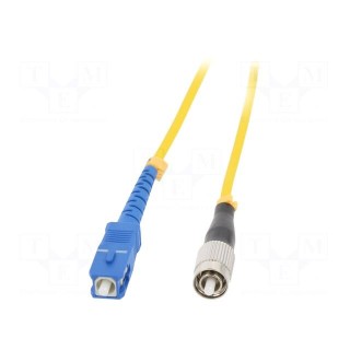 Fiber patch cord | FC/UPC,SC/UPC | 50m | LSZH | yellow | Wire dia: 3mm
