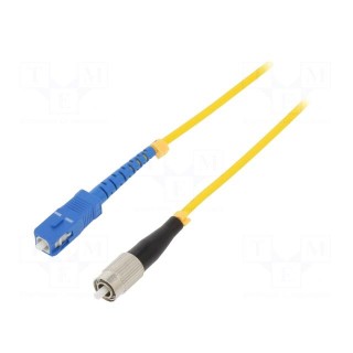 Fiber patch cord | FC/UPC,SC/UPC | 50m | LSZH | yellow | Wire dia: 3mm