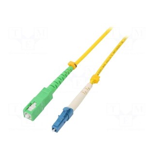 Fiber patch cord | LC/UPC,SC/APC | 20m | LSZH | yellow | Wire dia: 3mm