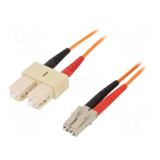 Fiber patch cord | OM1 | LC/UPC,SC/UPC | 2m | LSZH | orange