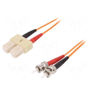 Fiber patch cord | OM1 | ST/UPC,SC/UPC | 2m | LSZH | orange