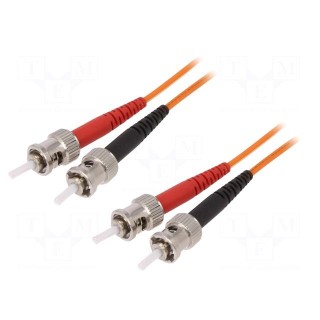 Fiber patch cord | OM1 | ST/UPC,both sides | 2m | LSZH | orange