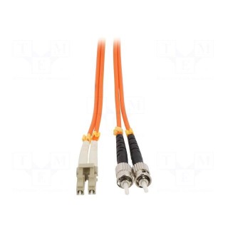 Fiber patch cord | OM2 | ST/UPC,LC/UPC | 3m | LSZH | orange