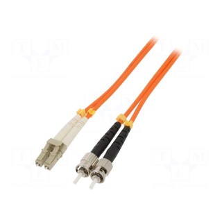 Fiber patch cord | OM2 | ST/UPC,LC/UPC | 3m | LSZH | orange