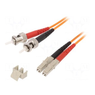 Fiber patch cord | OM2 | ST/UPC,LC/UPC | 2m | LSZH | orange