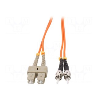 Fiber patch cord | OM2 | ST/UPC,SC/UPC | 3m | LSZH | orange