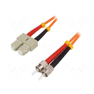 Connector: fiber optic | patchcord | multi mode duplex (MM) | ST,SC