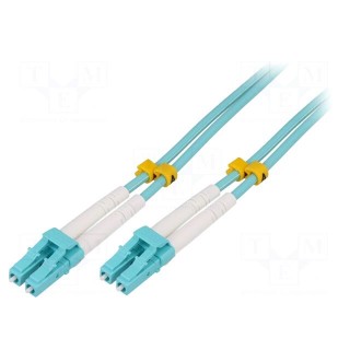 Fiber patch cord | OM3 | LC/UPC,both sides | 2m | LSZH | turquoise