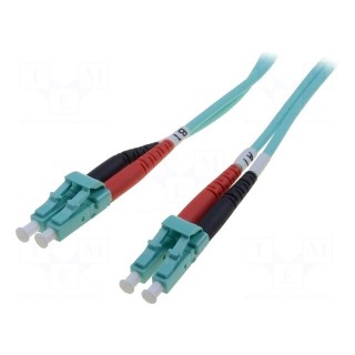 Fiber patch cord | OM3 | LC/UPC,both sides | 1m | LSZH | turquoise
