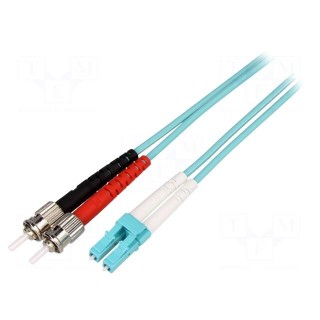 Fiber patch cord | OM3 | LC/UPC,ST/UPC | 10m | LSZH | turquoise
