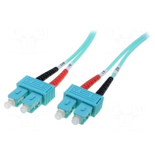 Fiber patch cord | OM3 | SC/UPC,both sides | 5m | LSZH | turquoise