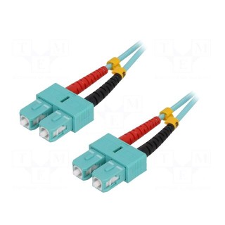 Fiber patch cord | OM3 | SC/UPC,both sides | 1m | LSZH | turquoise