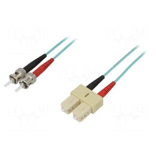Fiber patch cord | OM3 | ST/UPC,SC/UPC | 2m | LSZH | blue