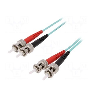 Fiber patch cord | OM3 | ST/UPC,both sides | 2m | LSZH | blue