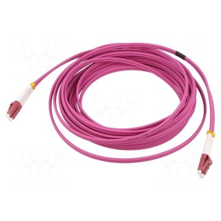 Fiber patch cord | OM4 | LC/UPC,both sides | 3m | LSZH | pink