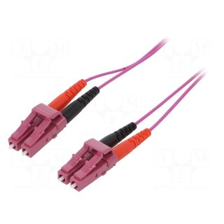 Fiber patch cord | OM4 | LC/UPC,both sides | 10m | LSZH | purple