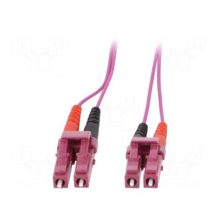 Fiber patch cord | OM4 | LC/UPC,both sides | 1m | LSZH | purple