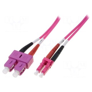 Fiber patch cord | OM4 | LC/UPC,SC/UPC | 10m | LSZH | purple