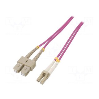 Fiber patch cord | OM4 | LC/UPC,SC/UPC | 2m | LSZH | green