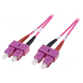 Fiber patch cord | OM4 | SC/PC,both sides | 3m | LSZH | purple