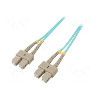 Fiber patch cord | OM4 | both sides,SC/UPC | 1m | LSZH | green