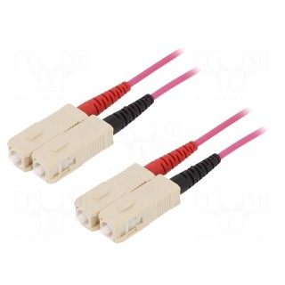 Fiber patch cord | OM4 | both sides,SC/UPC | 2m | LSZH | violet
