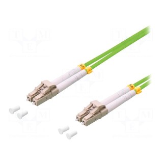 Fiber patch cord | OM5 | both sides,LC/UPC | 7.5m | LSZH | green