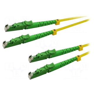 Fiber patch cord | OS2 | both sides,E2000/APC | 3m | LSZH | yellow