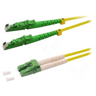 Fiber patch cord | OS2 | E2000/APC,LC/APC | 1m | LSZH | yellow