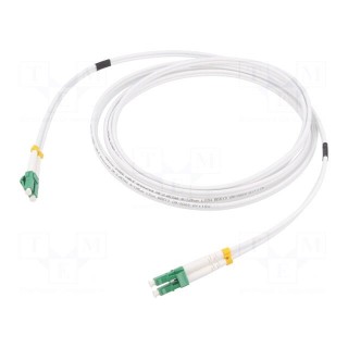 Fiber patch cord | OS2 | LC/APC,both sides | 15m | LSZH | white
