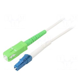 Fiber patch cord | OS2 | LC/UPC,SC/APC | 0.5m | LSZH | white