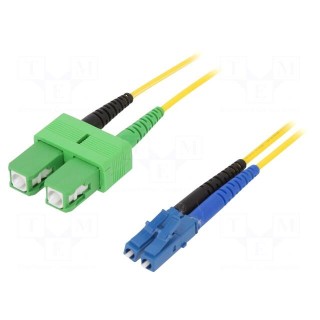 Fiber patch cord | OS2 | LC/UPC,SC/APC | 2m | LSZH | yellow