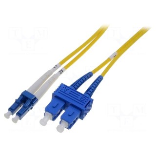 Fiber patch cord | OS1 | LC/UPC,SC/UPC | 2m | LSZH | yellow