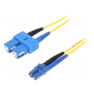 Fiber patch cord | OS2 | LC/UPC,SC/UPC | 2m | LSZH | yellow