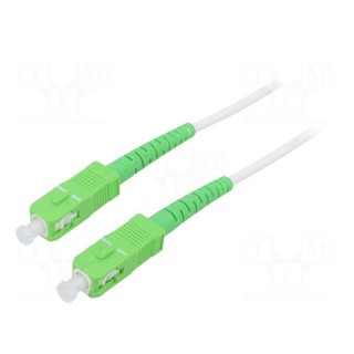Fiber patch cord | OS2 | SC/APC,both sides | 5m | LSZH | white