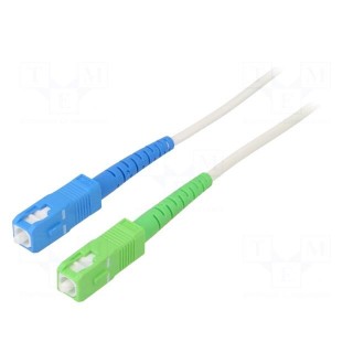 Fiber patch cord | OS2 | SC/APC,SC/UPC | 0.5m | LSZH | white