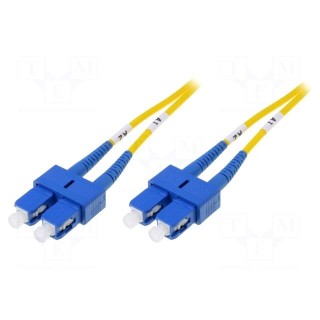 Fiber patch cord | OS1 | both sides,SC/UPC | 10m | LSZH | yellow