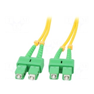 Fiber patch cord | both sides,SC/APC | 180m | LSZH | yellow