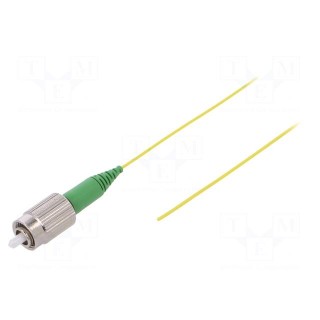 Optic fiber pigtail | FC/APC | 1m | Optical fiber: 900um | yellow