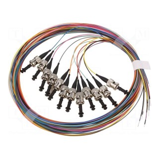 Optic fiber pigtail | OM1 | ST/UPC | 2m | LSZH | Connector colour: blue