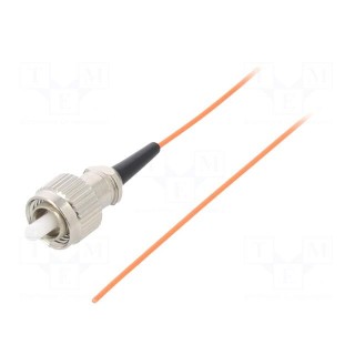 Optic fiber pigtail | OM2 | FC/UPC | 2m | LSZH | orange | Wire dia: 0.9mm