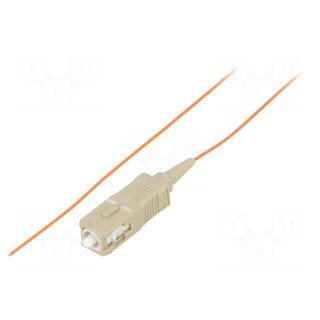 Optic fiber pigtail | OM2 | SC/UPC | 3m | LSZH | Connector colour: grey