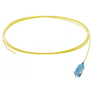 Optic fiber pigtail | SC/UPC | 2m | Optical fiber: 900um | yellow